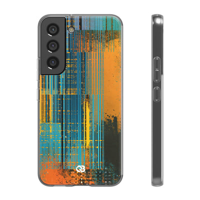 Cyber Glitch Stream · Lite Phone Case for Samsung · Teal