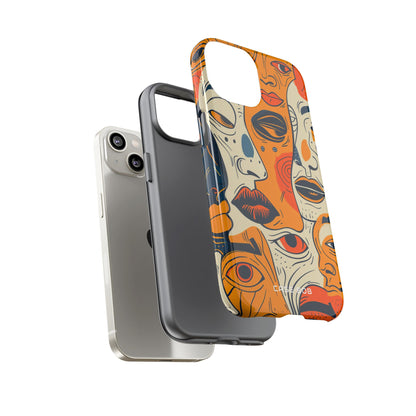 Tangled Faces Sunset iPhone 14 Case - Tough