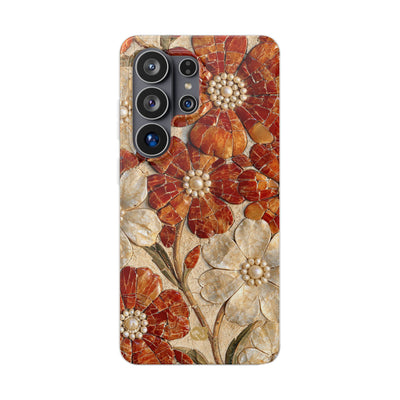 Carnelian Pearl Bloom · Lite Phone Case for Samsung · Orange