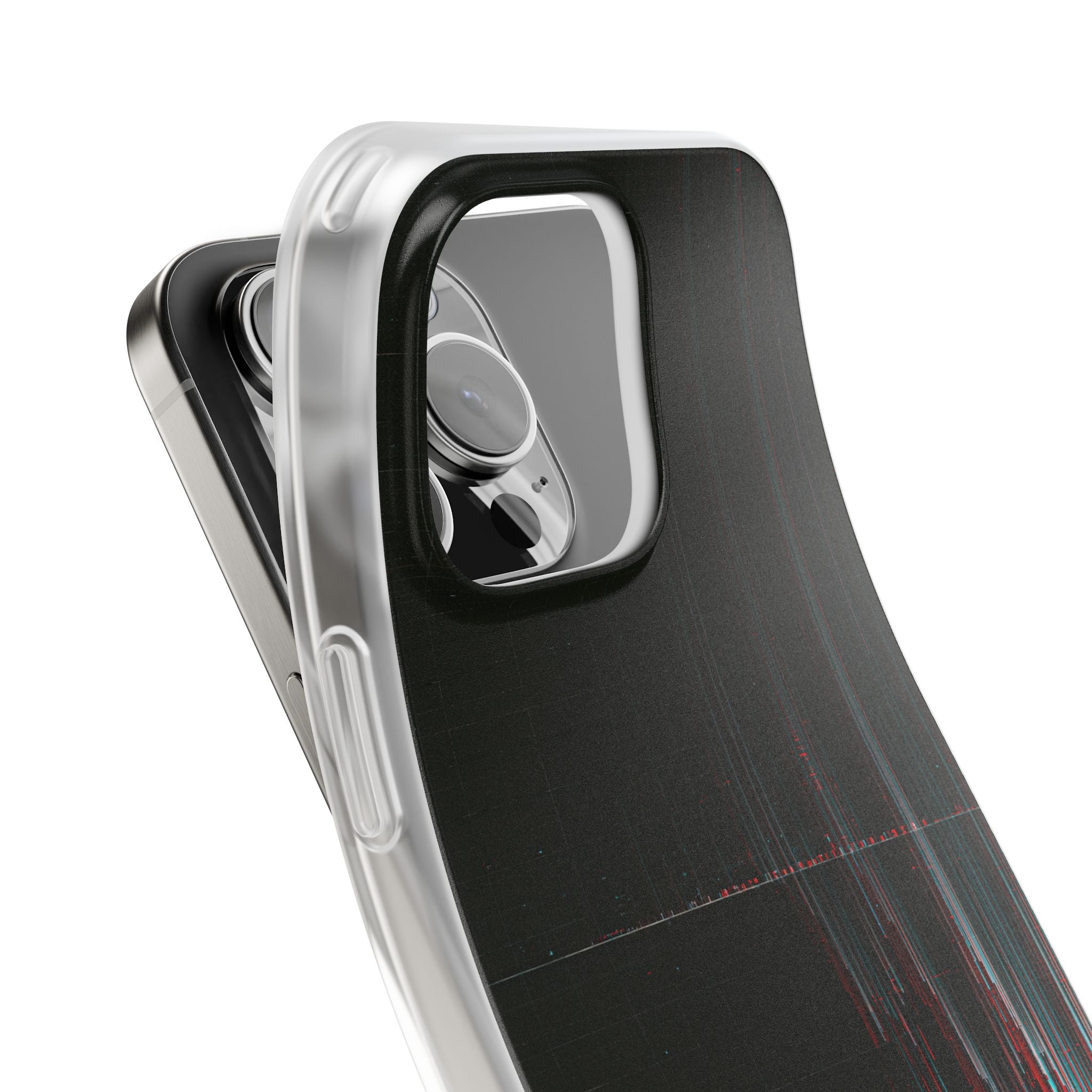 Black Lite Phone Case for iPhone - Corrupted Data Stream
