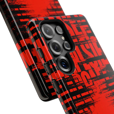Crimson Redaction · Tough Phone Case for Samsung · Black