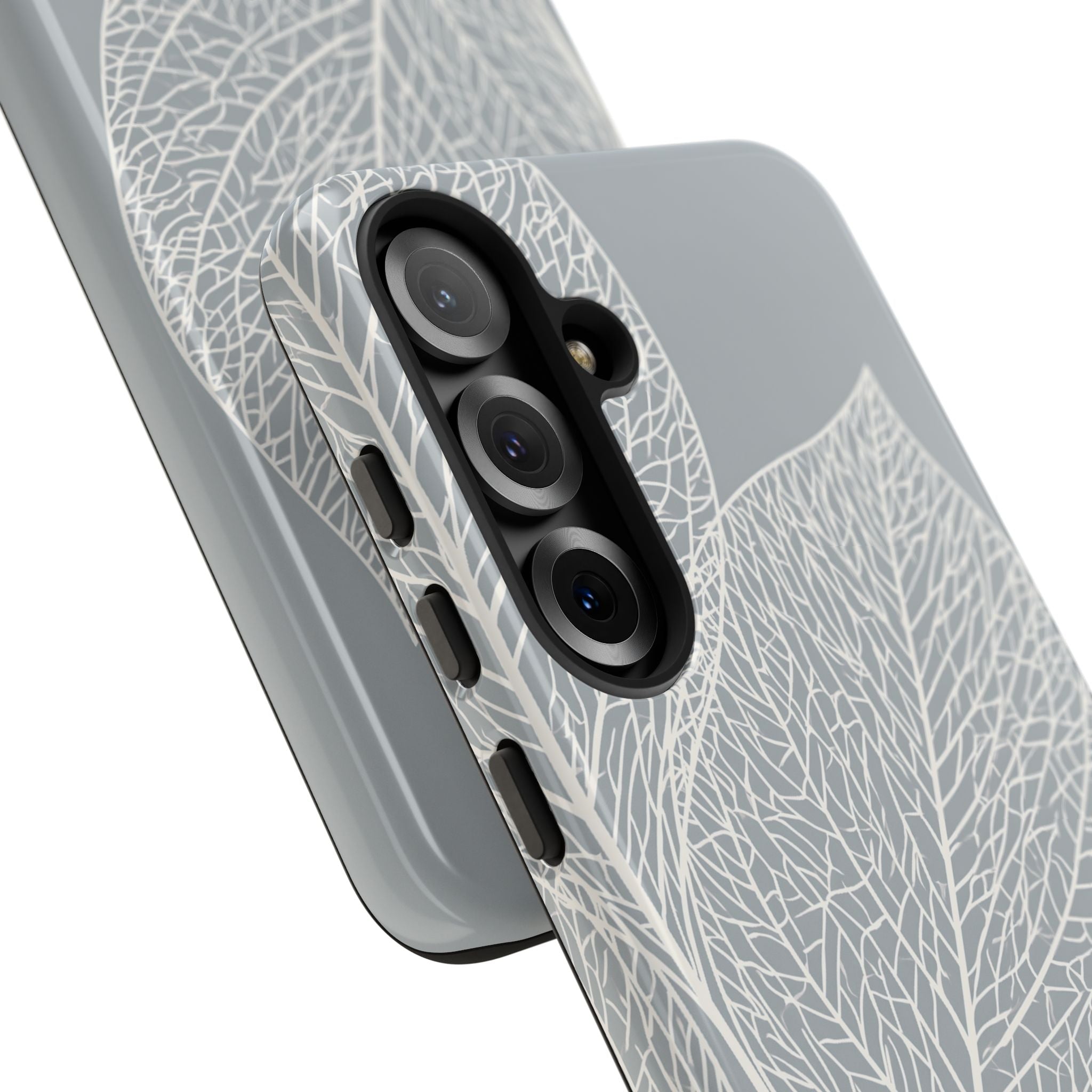 Grey Tough Phone Case for Samsung - Frosted Ash Veins