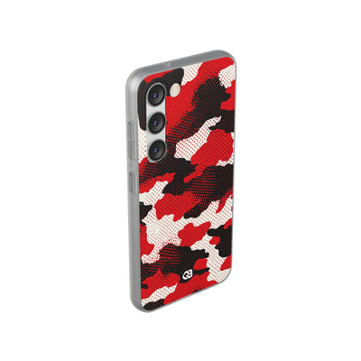 Crimson Halftone Camo · Lite Phone Case for Samsung · Red