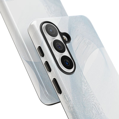 White Tough Phone Case for Samsung - Arctic Line Current