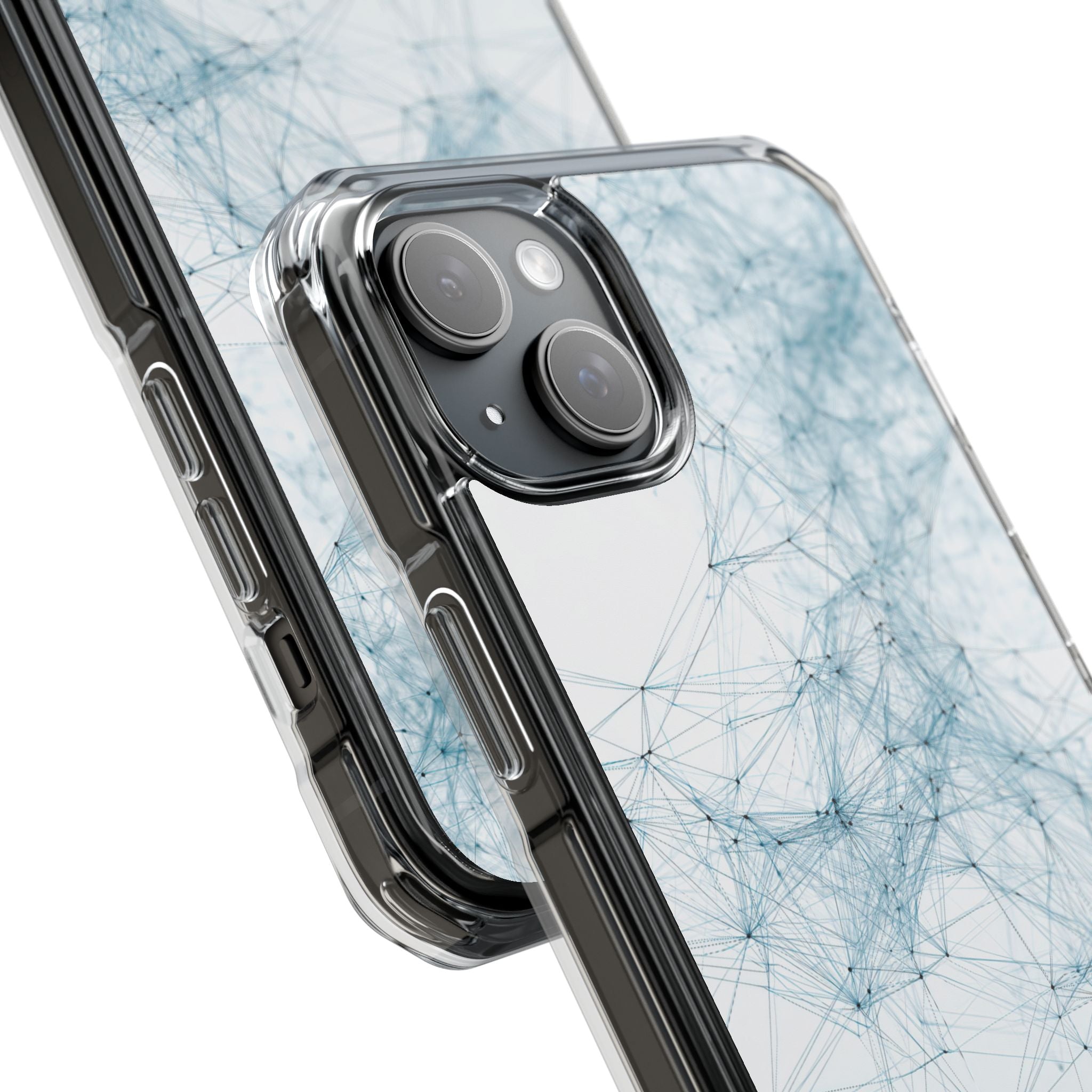 Blue Impact MagSafe Phone Case for iPhone - Glacial Neural Web