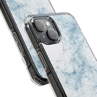 Blue Impact MagSafe Phone Case for iPhone - Glacial Neural Web