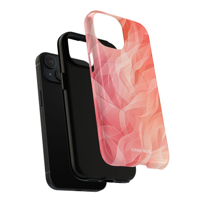Peach Wave Drift iPhone 15 Case - Tough+