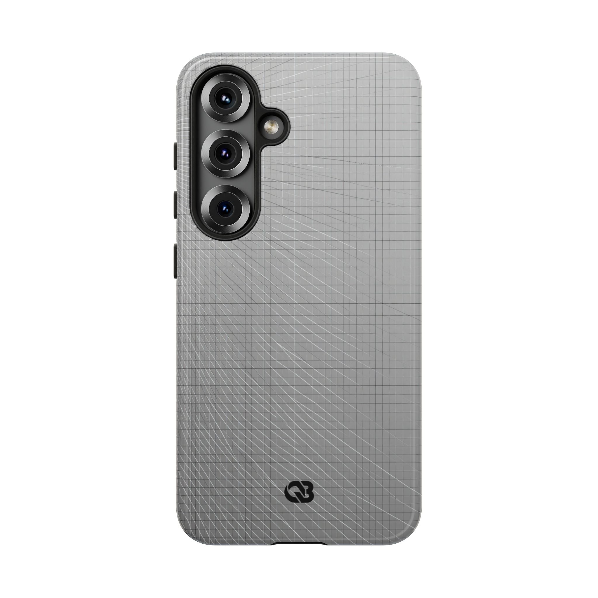Grey Tough Phone Case for Samsung - Chrome Mesh Warp