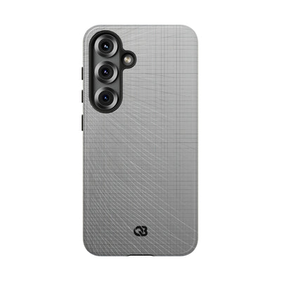 Grey Tough Phone Case for Samsung - Chrome Mesh Warp