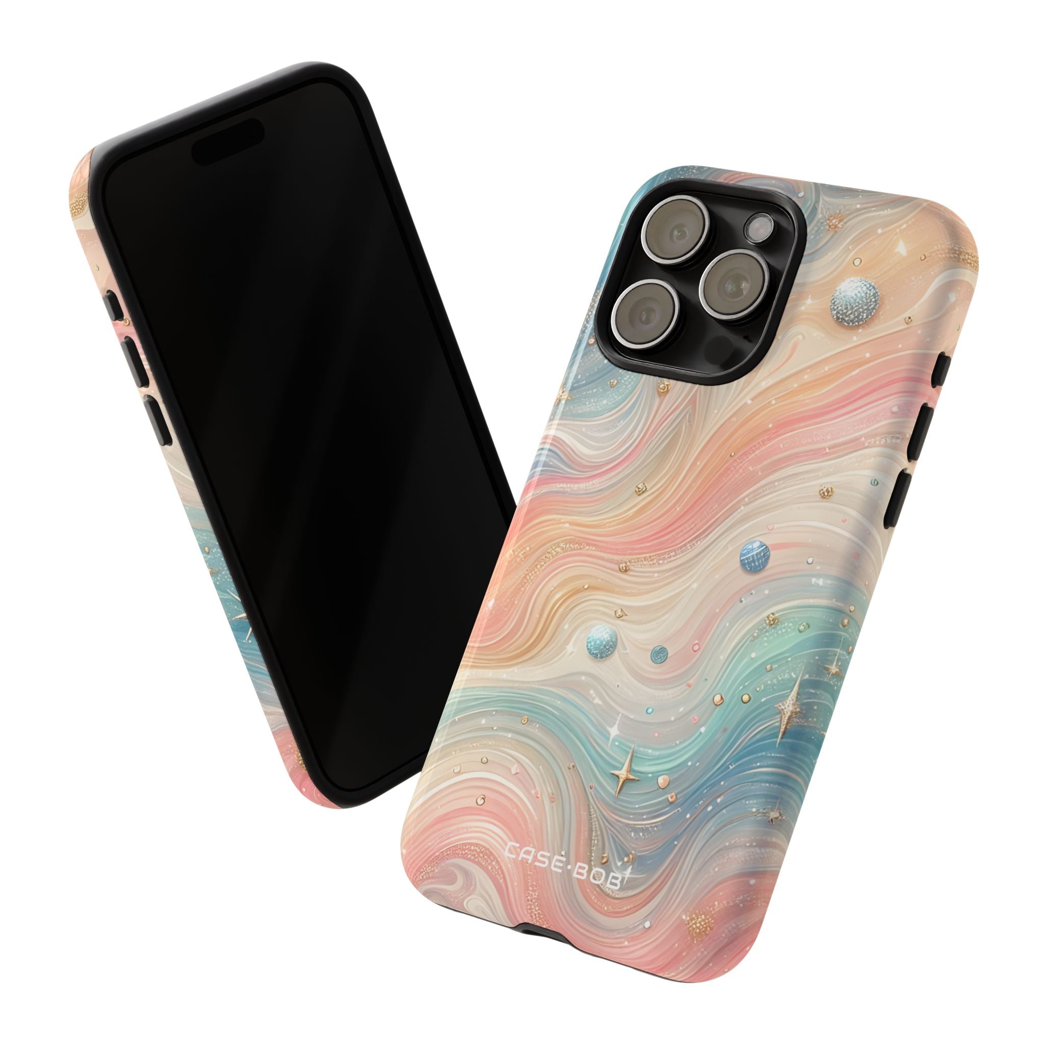 Iridescent Swirls iPhone 15 Pro Max Case - Tough