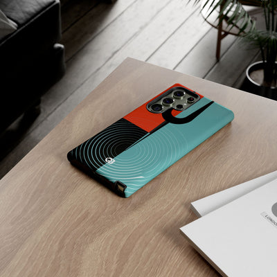Teal Tough Phone Case for Samsung - Sonic Static Split