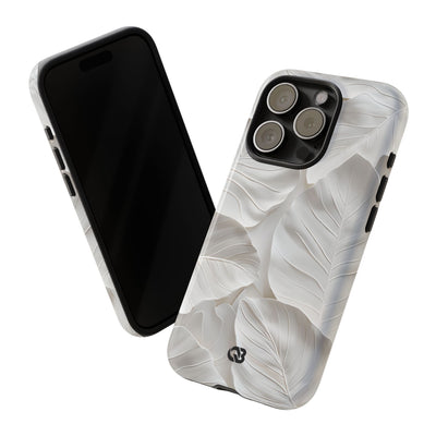 Sculpted Ivory Leaves · Tough Coque de téléphone pour iPhone