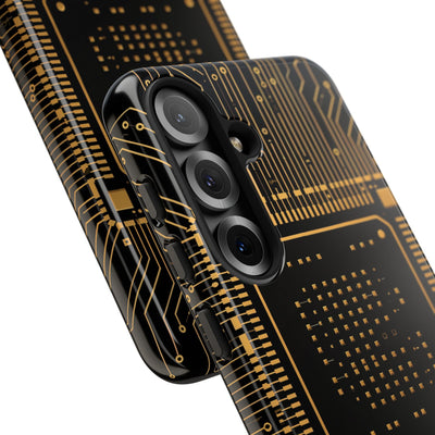 Gold Tough Phone Case for Samsung - Cyber Gold Processor