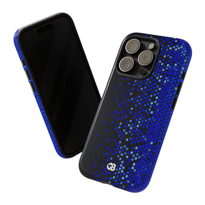 Cobalt Hex Dispersion · Tough Phone Case for iPhone · Blue