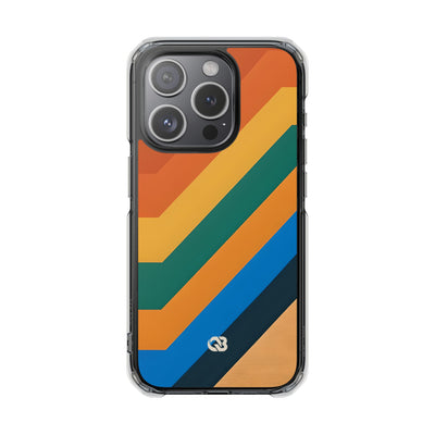 Retro Ridge Lines · Impact Coque de téléphone pour iPhone · Magsafe
