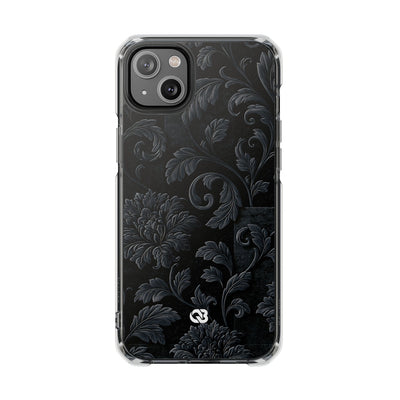 Obsidian Damask · Clear Impact Magnetic Phone Case for iPhone ·  Black