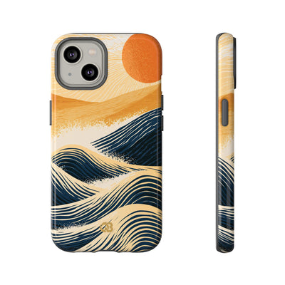 Blue Tough Phone Case for iPhone - Kyoto Cresting Tide