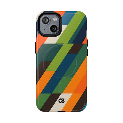 Angled Retro Mosaic · Tough+ Phone Case for iPhone · Magsafe