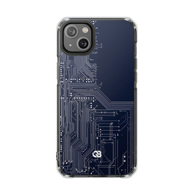 Blue Impact MagSafe Phone Case for iPhone - Cobalt Data Stream