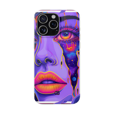 Violet Cosmic Gaze · Soft Custodia per iPhone