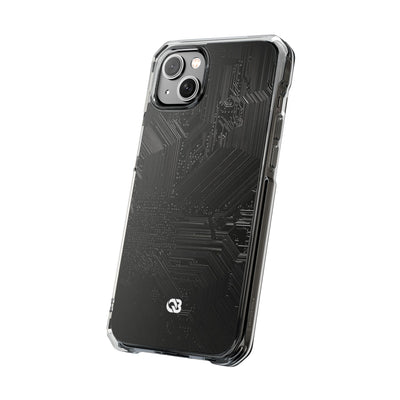 Obsidian Circuitry · Clear Impact Magnetic Phone Case for iPhone ·  Black