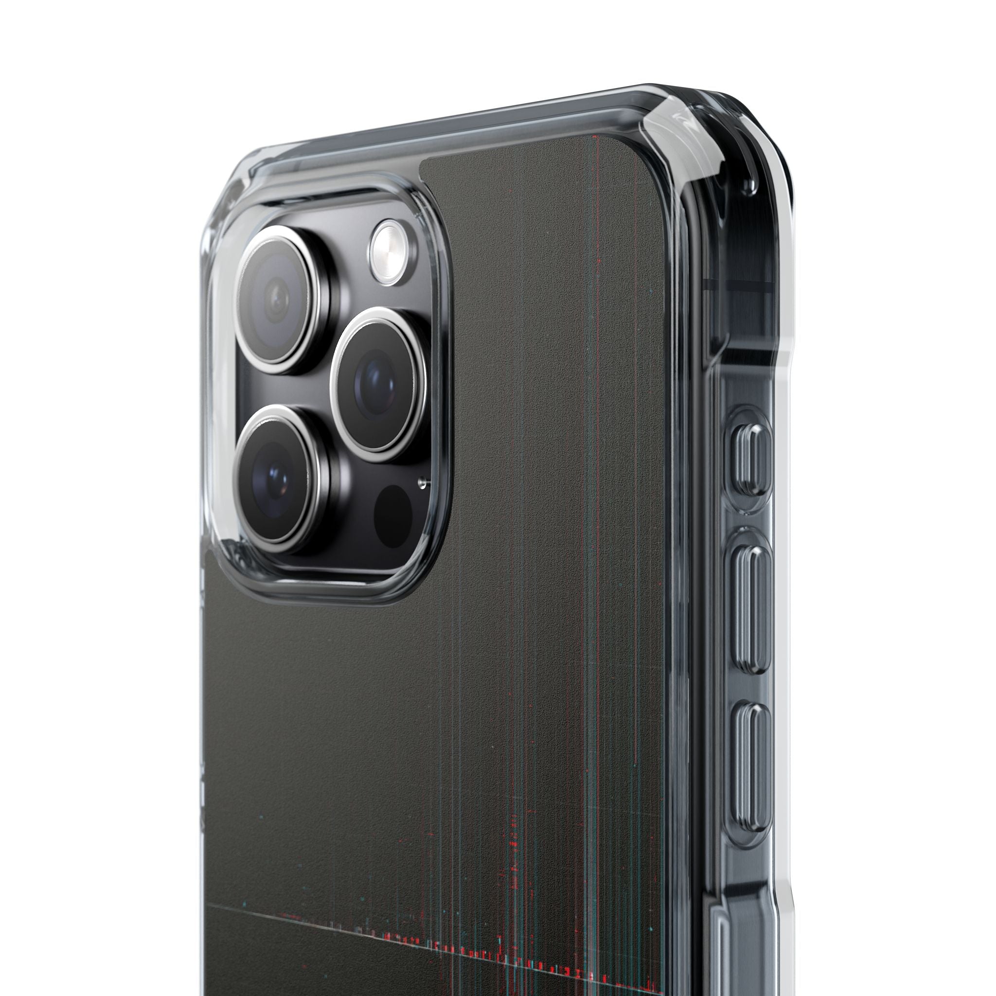 Black Impact MagSafe Phone Case for iPhone - Corrupted Data Stream