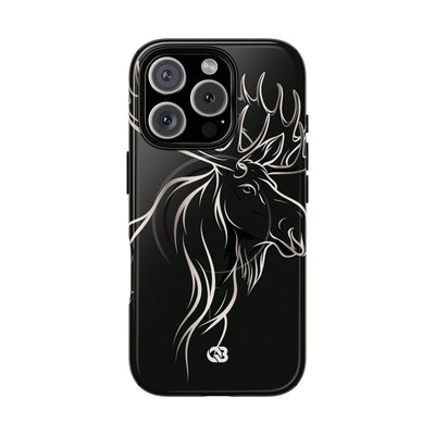 Nordic Moose Contour · Tough 2.0 Magnetic Phone Case for iPhone · Black