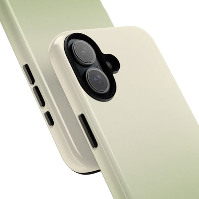 Green Tough Phone Case for iPhone - Bone Sage Fade