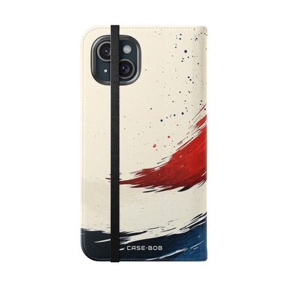 Crimson Sweep - iPhone 15 Plus Case - Wallet