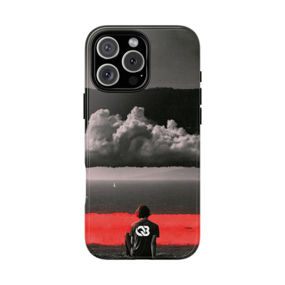 Crimson Horizon · Tough Phone Case for iPhone · Black
