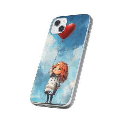 Crimson Heart Sky · Soft Coque de téléphone pour iPhone