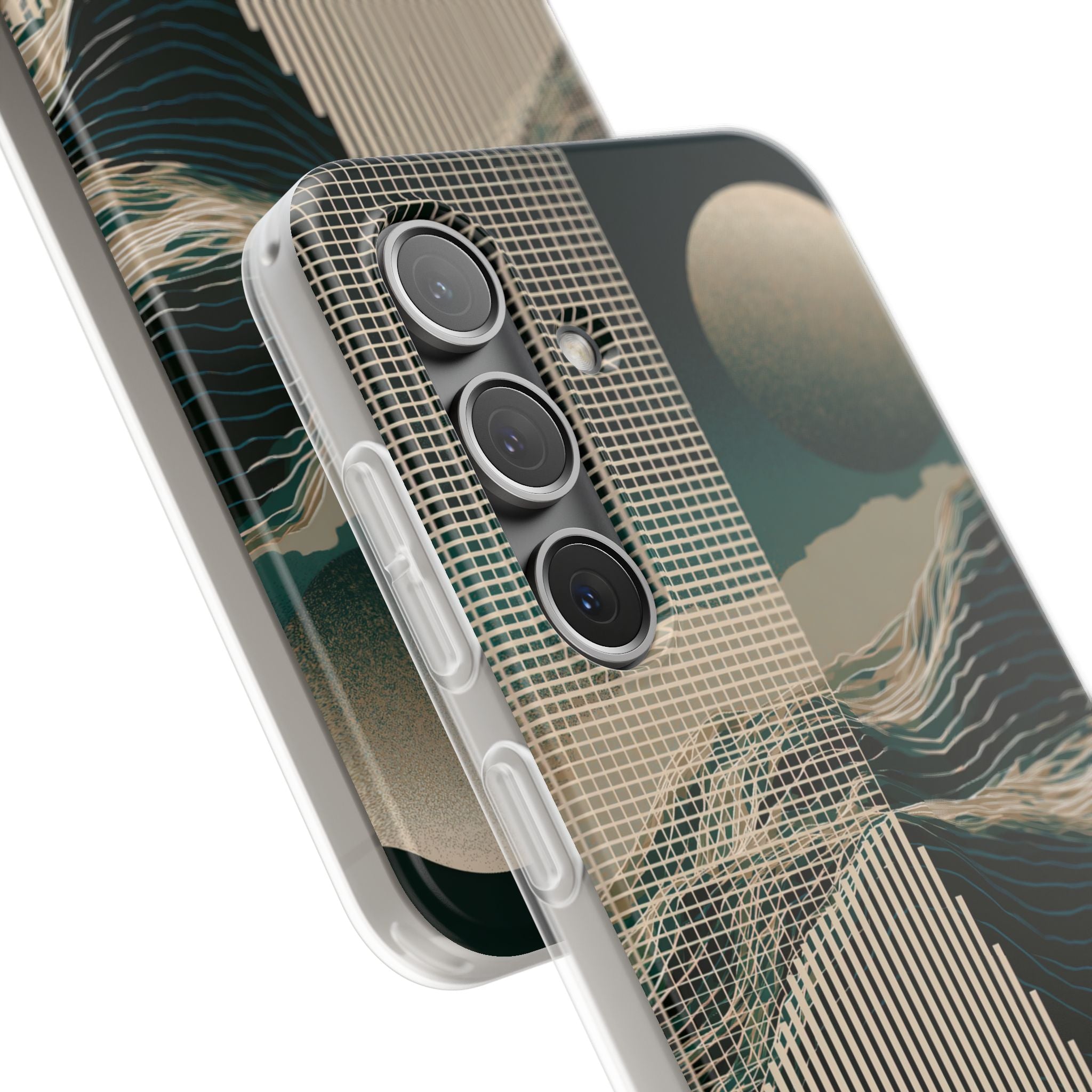 Green Lite Phone Case for Samsung - Lunar Moss Topography