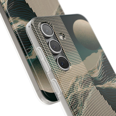 Green Lite Phone Case for Samsung - Lunar Moss Topography