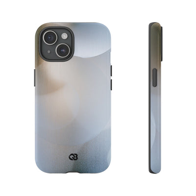 White Tough Phone Case for iPhone - Frosted Ribbed Sphere