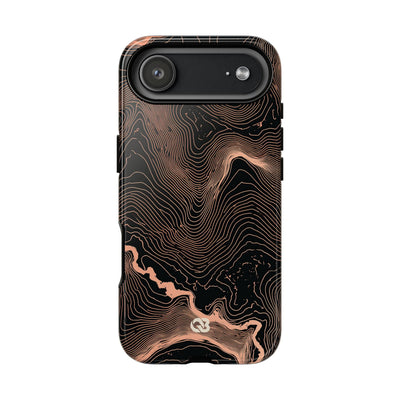 Mesa Elevation Contour · Tough Phone Case for iPhone · Black