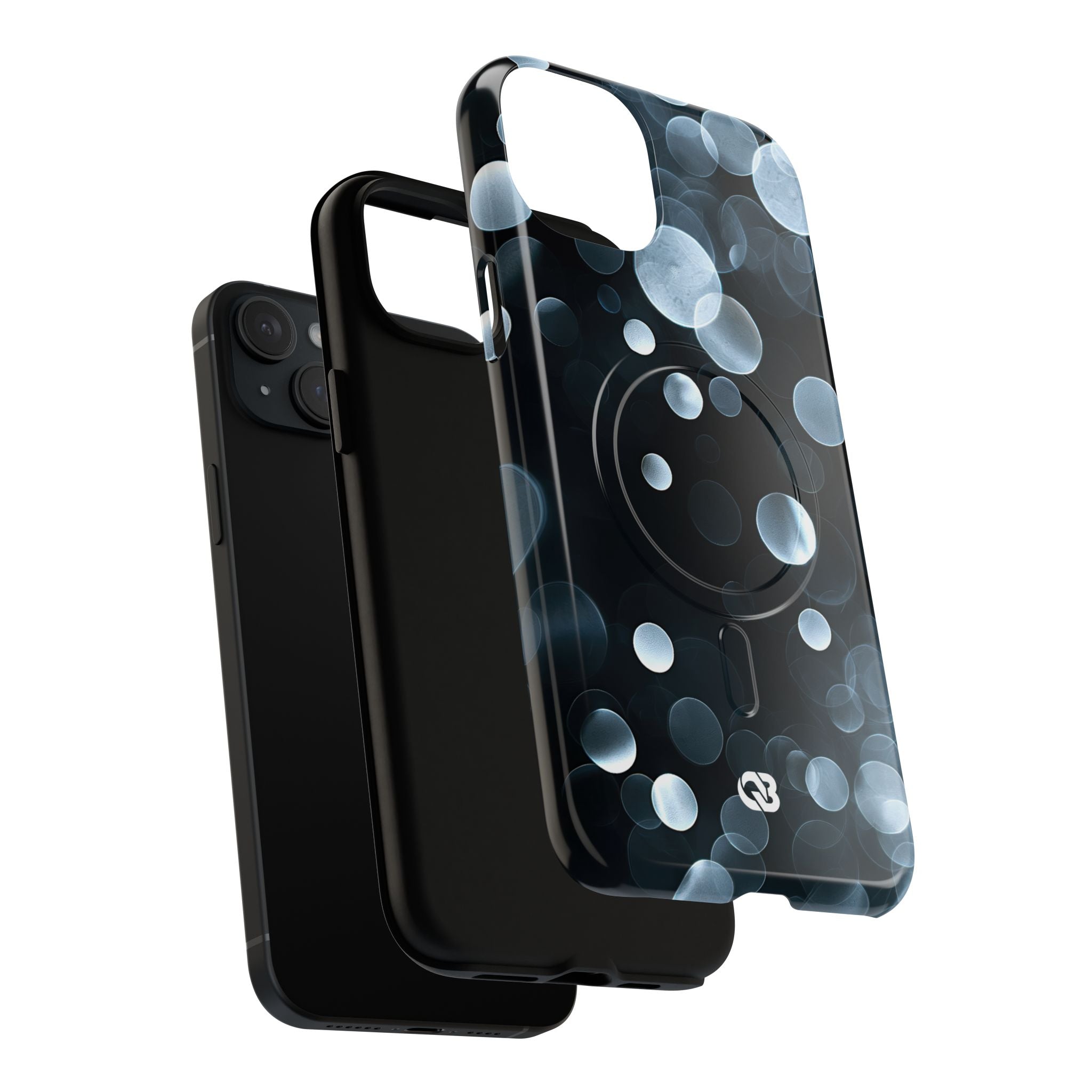 Black Tough 2.0 Magsafe Phone Case for iPhone - Silver Orbit Glow