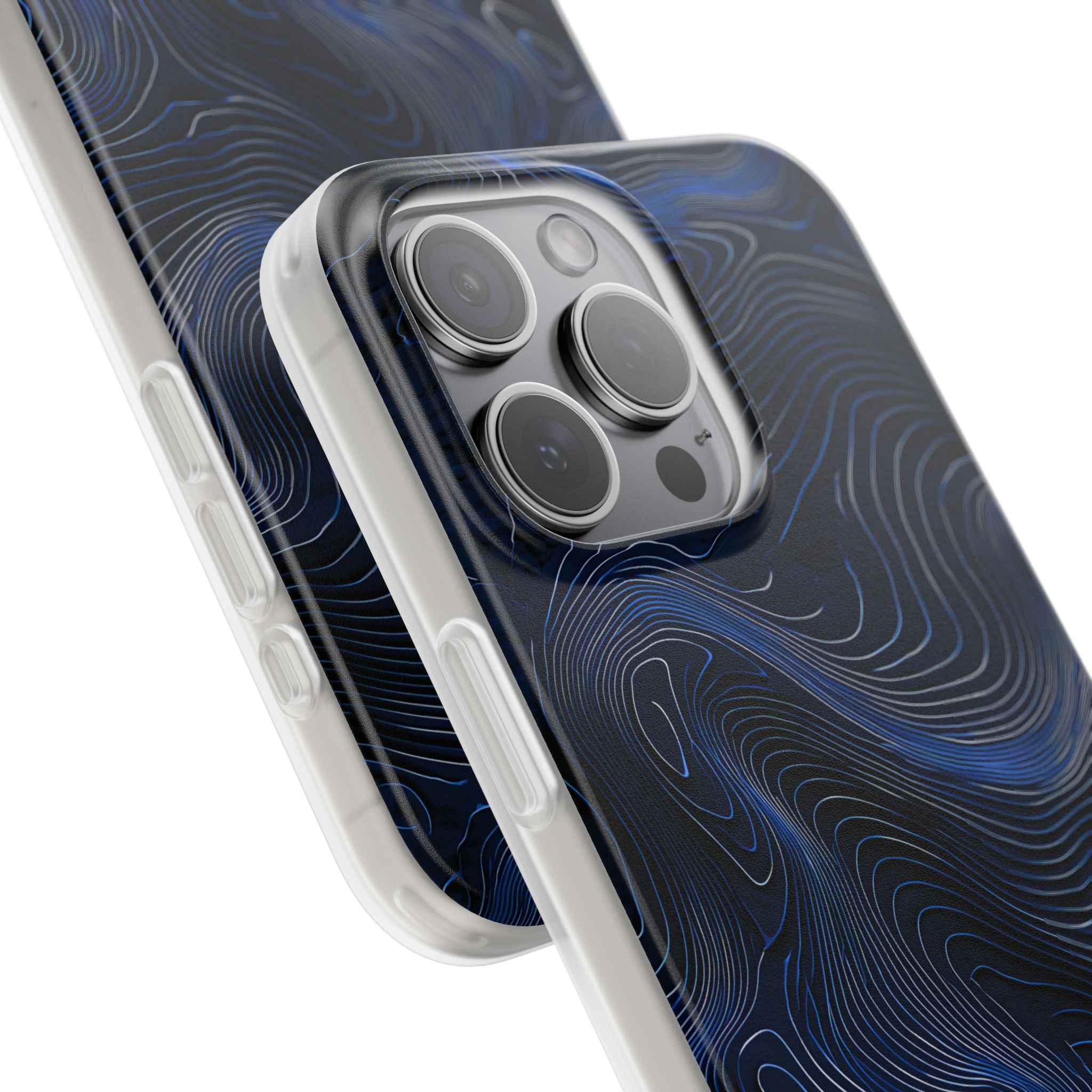 Blue Lite Phone Case for iPhone - Cobalt Contour Ridge