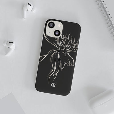 Nordic Moose Contour · Lite Phone Case for iPhone ·  Black