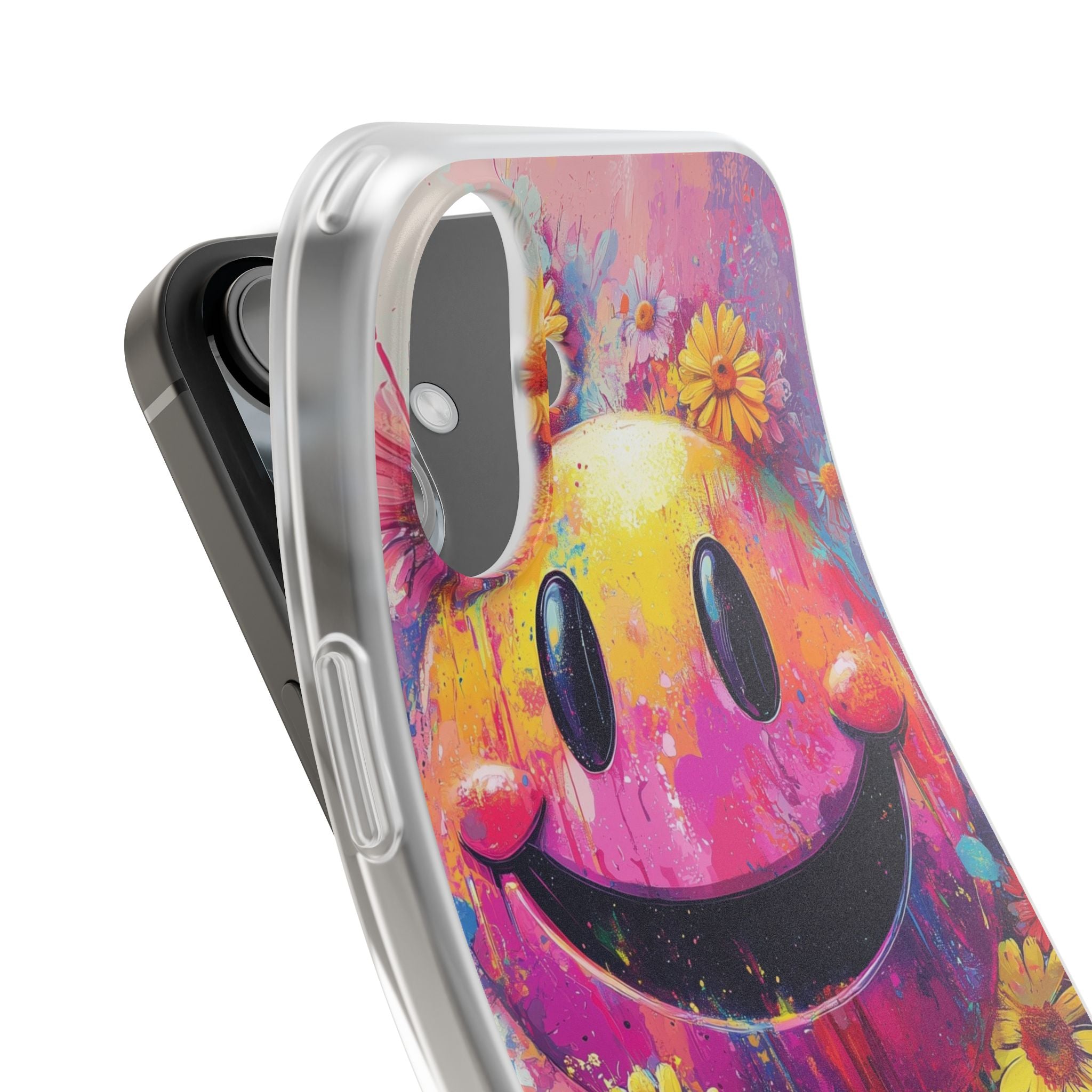 Vivid Grin Graffiti · Soft Phone Case for iPhone
