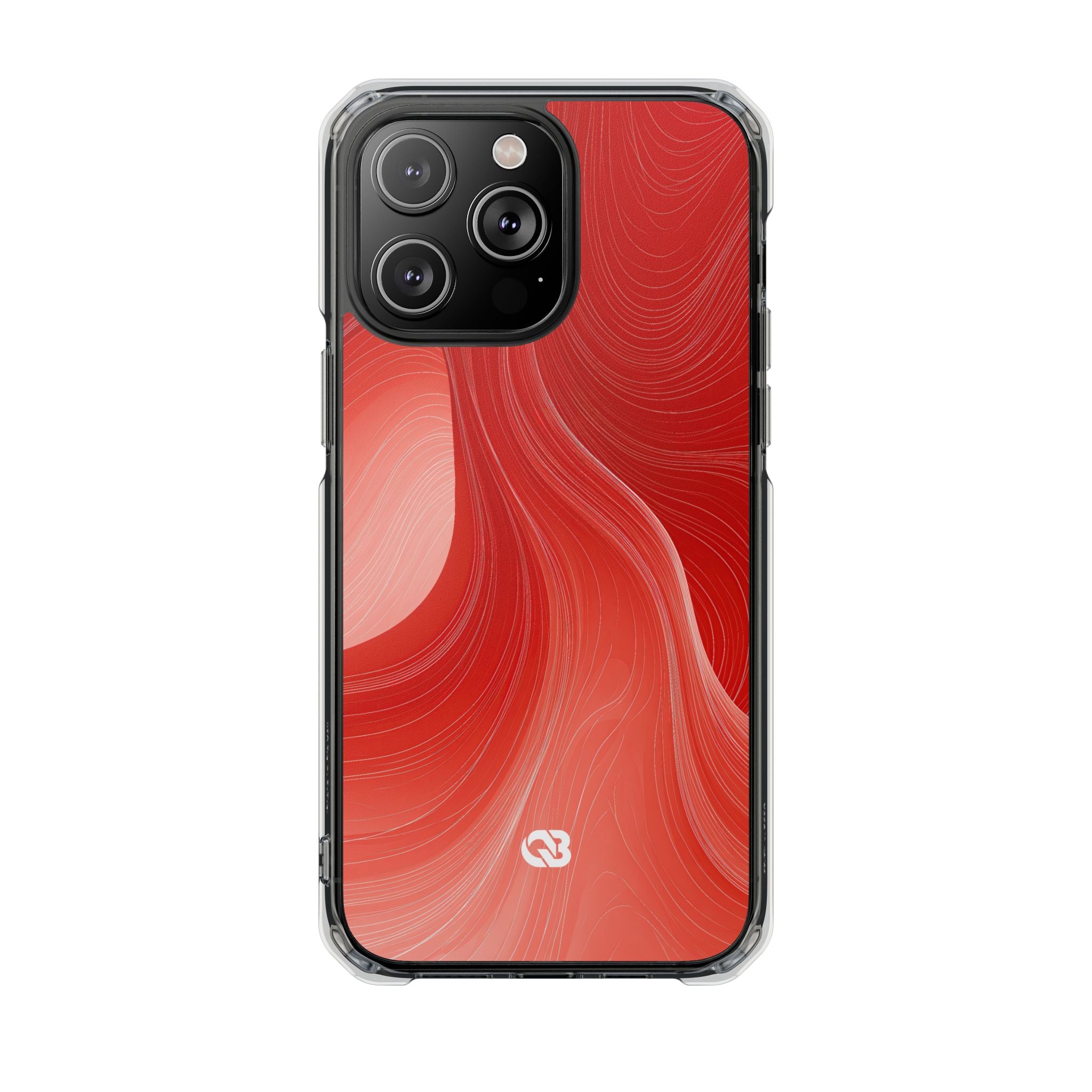 Red Impact MagSafe Phone Case for iPhone - Crimson Silk Strands