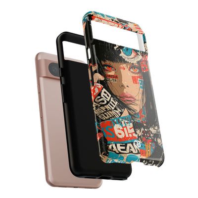 Shibuya Street Collage · Tough Phone Case for Pixel ·  Red