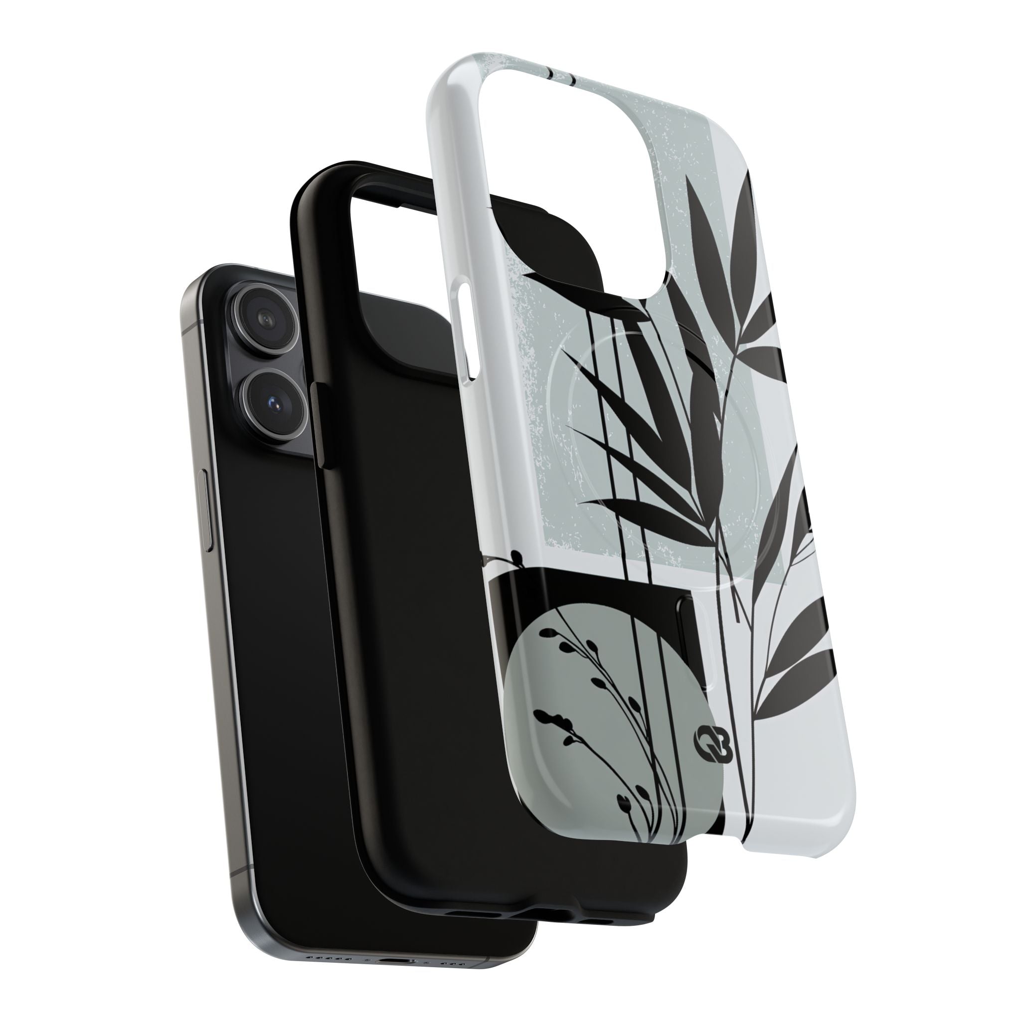 Grey Tough 2.0 Magsafe Phone Case for iPhone - Sage Bamboo Noir