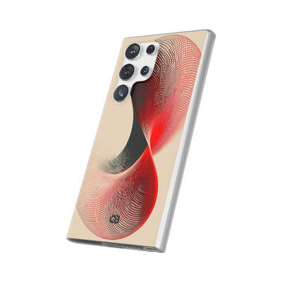 Red Lite Phone Case for Samsung - Crimson Grid Vortex