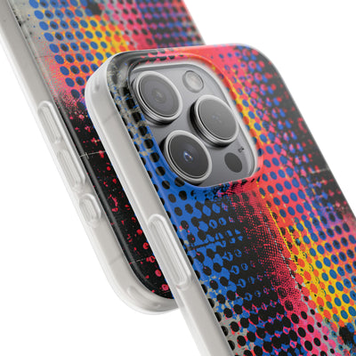 Chromatic Halftone Grid · Lite Phone Case for iPhone ·  Blue