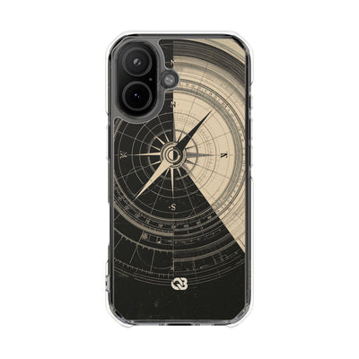 Beige Impact MagSafe Phone Case for iPhone - Obsidian Nautical Blueprint