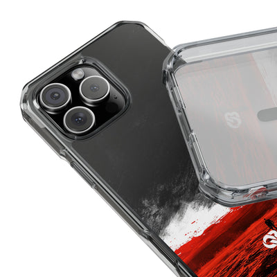 Crimson Void · Clear Impact Magnetic Phone Case for iPhone ·  Black