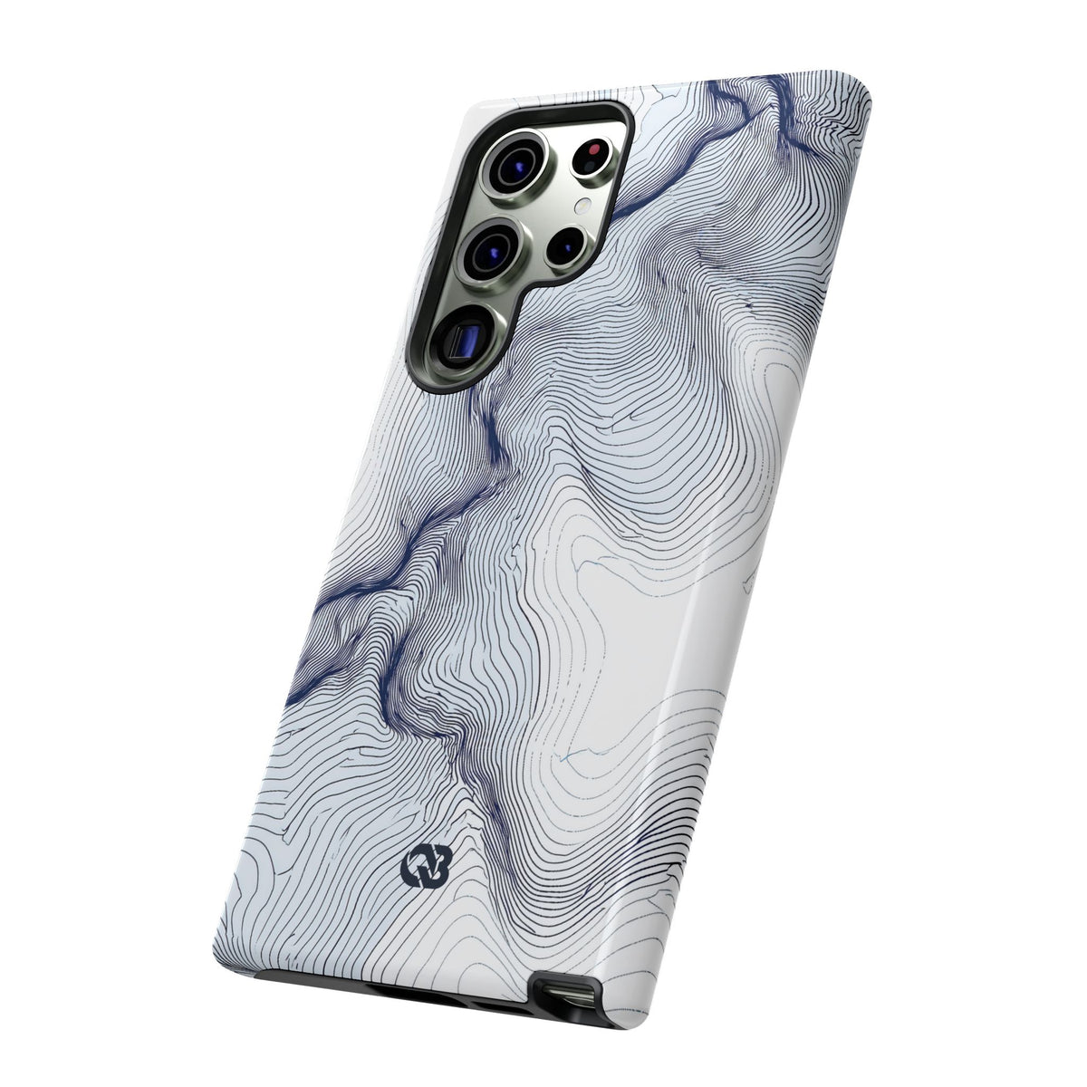 Nordic Ridge Contour · Tough Phone Case for Samsung · White