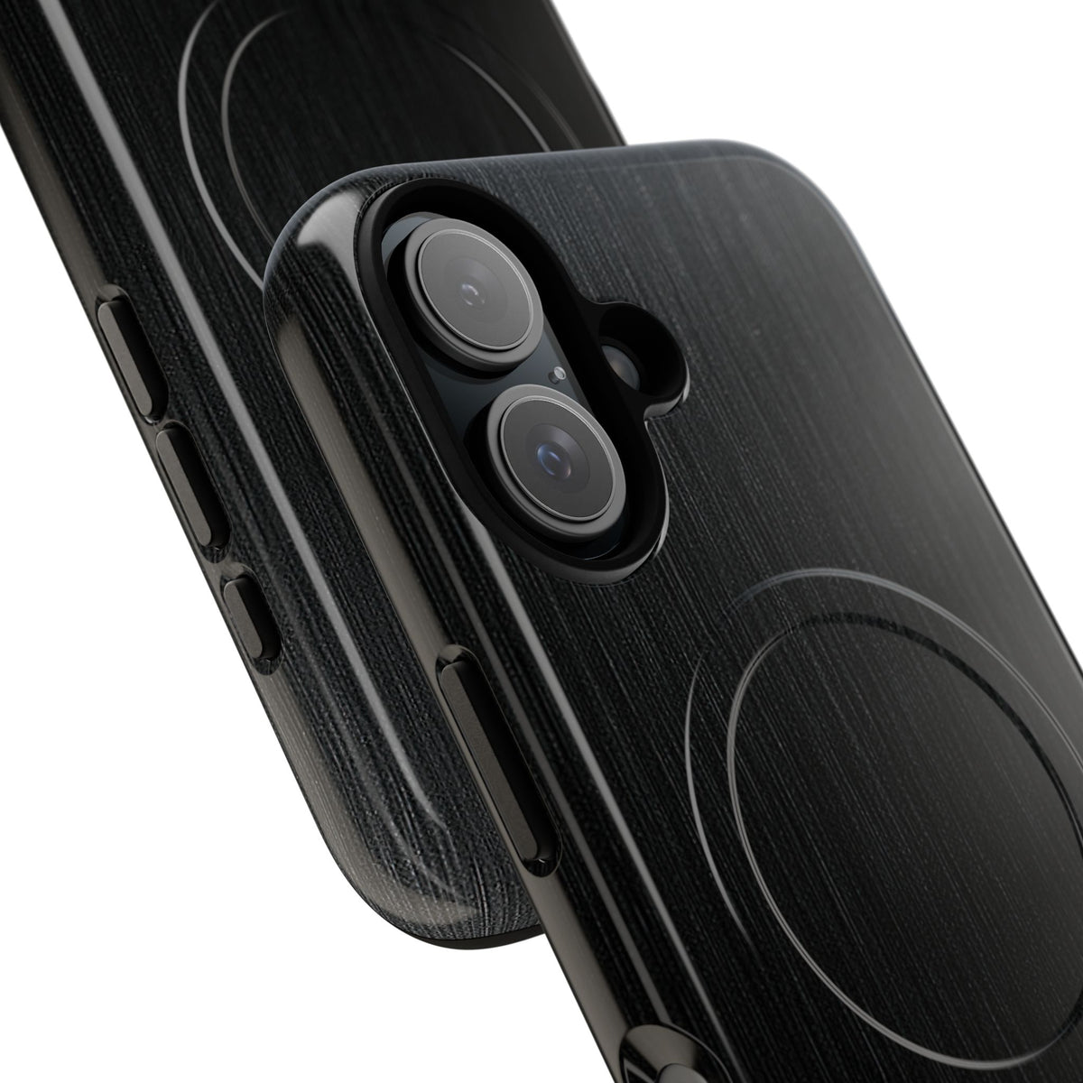 Obsidian Brushed Steel · Tough 2.0 Magnetic Phone Case for iPhone · Black