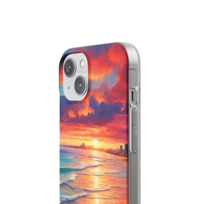 Crimson Shore Horizon · Soft Handyhülle für iPhone