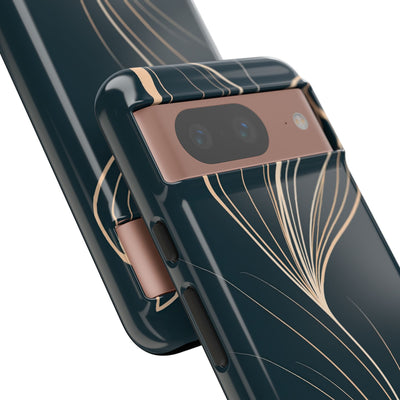 Teal Tough Phone Case for Google Pixel - Sandstone Silk Flora